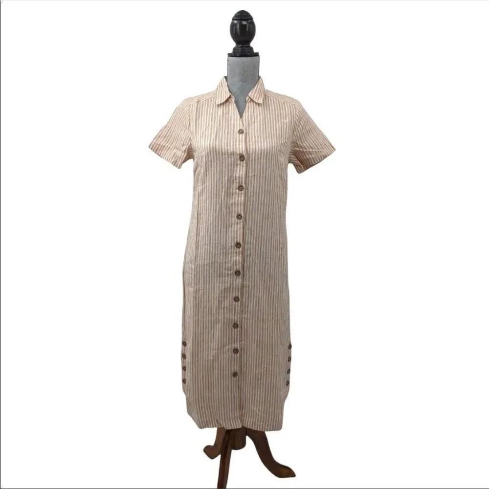 ✨HP✨Along Those Lines Linen Shirtdress✨ - Picture 3 of 6